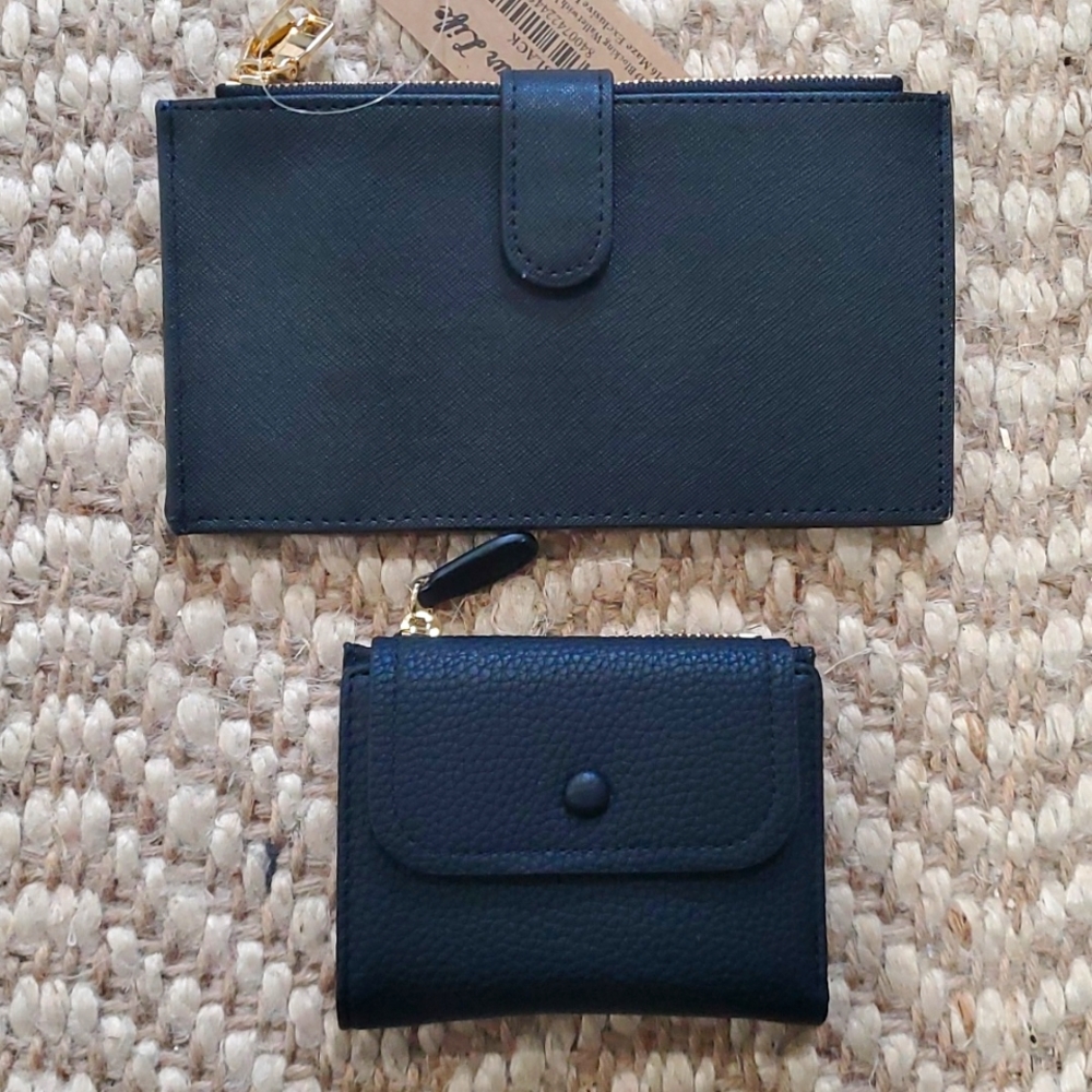 2 Black Slim Wallets